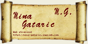 Mina Gatarić vizit kartica